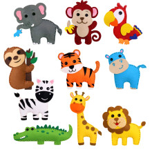 2Sets Handwerk Set DIY Cartoon Dieren Speelgoed Voor Kids