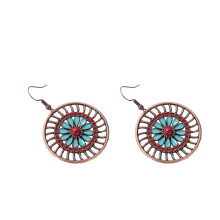 2Paare Ohrschmuck Damen Hollow-Out Ohrhänger Bunt Robust