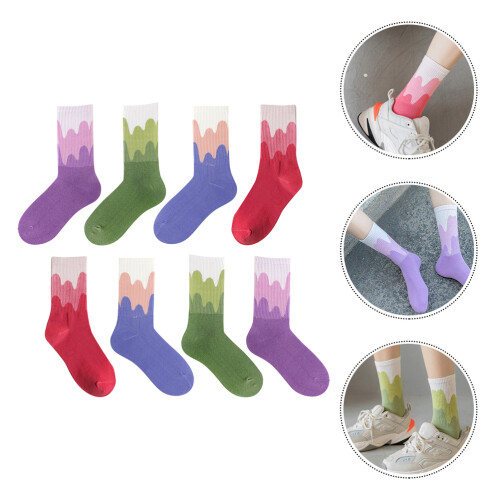 4Paires -Mollet Coton Confortables Pour 2