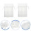 6Pcs White Polyester Lace Drawstring Jewelry Gift Pouches for Storage 3