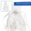 6Pcs White Polyester Lace Drawstring Jewelry Gift Pouches for Storage 7