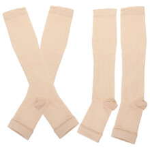 2Paren Paar Nylon Compressiekousen Voor Dames - Slankende Kuitmouwen