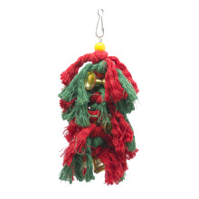Bird Cotton Rope String Papegojätskning Julhängande Slumpfärg