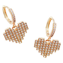 1Paar Filigrane Herz Dangle Ohrringe Goldene Ohr Schmuck Für Damen