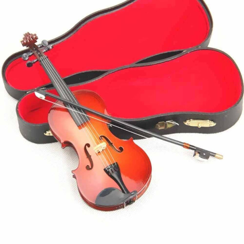 Mini Violon 14 Cm Marron Décoration Bureau Accessoires Photo 1