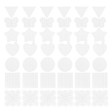70pcs Plastic Canvas Cross Stitch Mesh Sheets For Embroidery