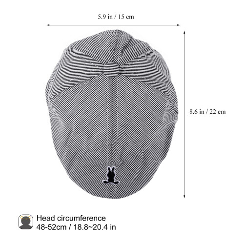 Rabbit Hat Beret Grijze Katoen 1 Set 1