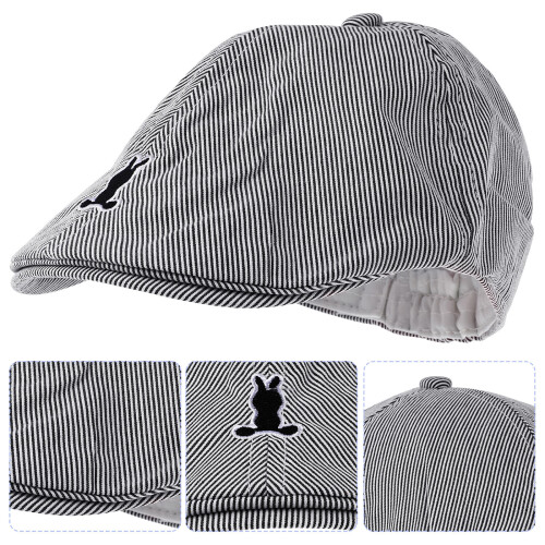 Rabbit Hat Beret Grijze Katoen 1 Set 2