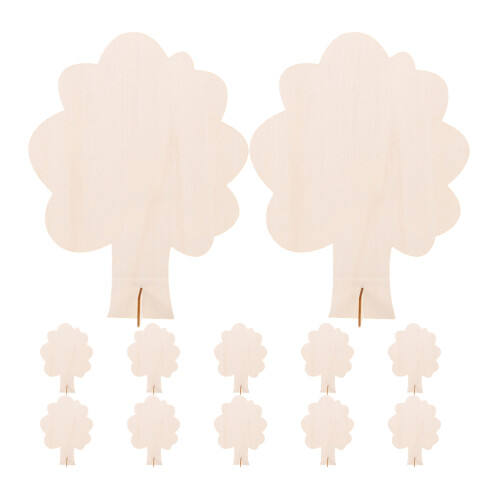 12 Holzbaum Für Basteln Und