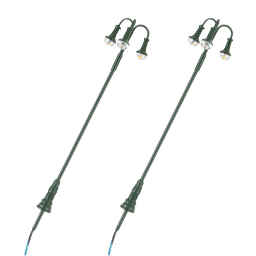 2Pcs De Luminárias Faróis Ferroviários 3-Cabeças