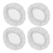 Raindrops Hair Nets White 4pcs 11.8x11.8x0.08in Cotton Polyester