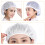 Raindrops Hair Nets White 4pcs 11.8x11.8x0.08in Cotton Polyester 7