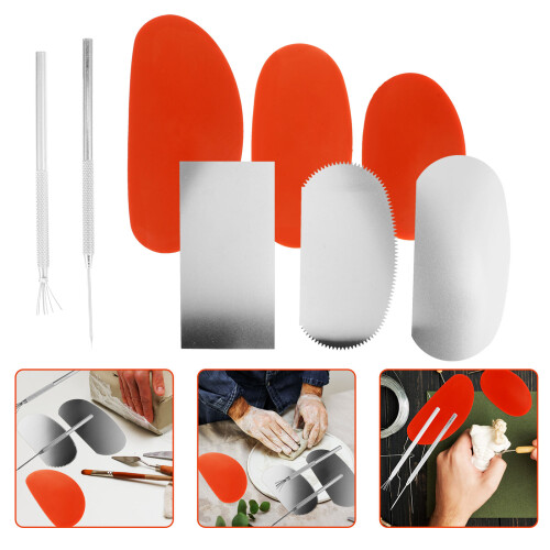 8St Cadeau Voor Keramiek Tools Set Metaal Kunststof 2