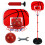 1.2M Opklapbaar Basketbalstaander Met Schietframe Rood 1