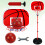 1.2M Opklapbaar Basketbalstaander Met Schietframe Rood 9