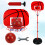1.2M Opklapbaar Basketbalstaander Met Schietframe Rood 4