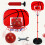 1.2M Opklapbaar Basketbalstaander Met Schietframe Rood 8