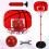 1.2M Opklapbaar Basketbalstaander Met Schietframe Rood 7