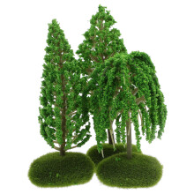9 Peças Miniatura Árvore Decoração Paisagem