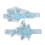 Bride Accessoires Ring Bloemendecor Lichtblauw 3