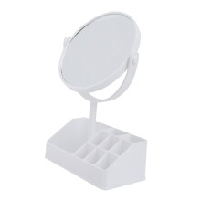 Miroir de maquillage double face, miroir cosmétique haute définition avec rotation réglable à 360 degrés pour coiffeuse, coiffeuse et bureau