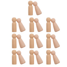 1 Set Unbemalte Holzfigur Naturholz Für DIY Bastelprojekte