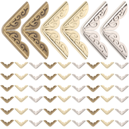 60pcs Pocket Corner Protector Jewelry Box Metal Notebook 2