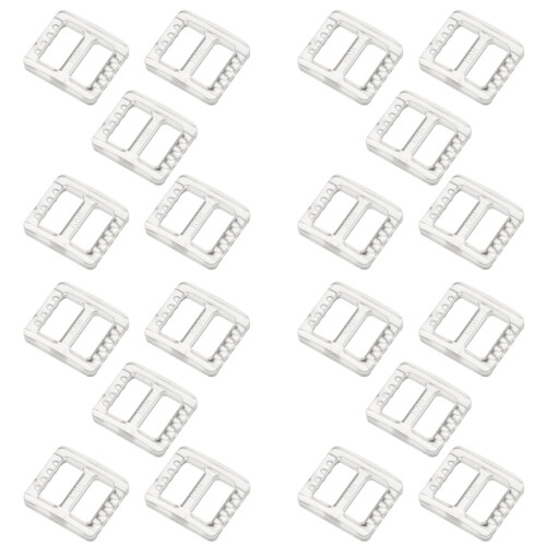 50Pz Fibbie Tri-Glide Trasparenti Per Borse, E