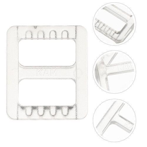 50Pz Fibbie Tri-Glide Trasparenti Per Borse, E 2