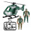 Ensemble Mini Hélicoptère Et Soldat Militaire Jouet De 3