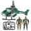 Ensemble Mini Hélicoptère Et Soldat Militaire Jouet De 5