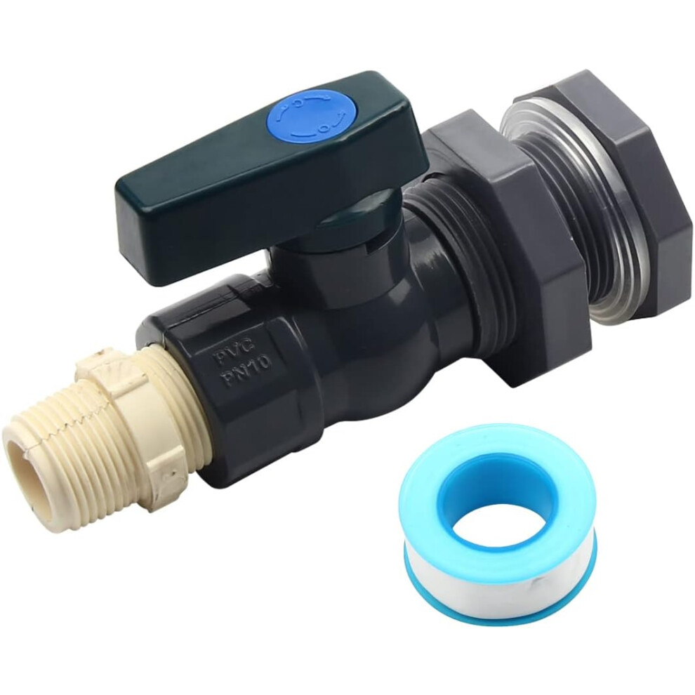Flowguard Drain Valve, Pn10 Pipe Material Spigot Kit For Water Tanks, Easy Installation And Wide Compatibility With Aquariums, Swimming Pools 9060116575381
