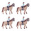4Pièces Figurines Chevaux En Coloré Pour DIY Décor Jeu 6