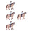4Pièces Figurines Chevaux En Coloré Pour DIY Décor Jeu 5