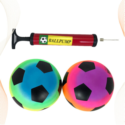 2 Pallone Calcio PVC con Pompetta per Bambini 1