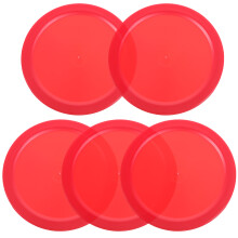 5 Pcs Hockey Pucks Stimudent Supplies Ice Red Plastic