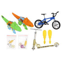 1 Set Bordspel Speelgoed Mini Vingercrossfiets Vingerstep Dino