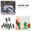 100 Unidades Mini Soldado Brinquedo De Conjunto De 7