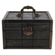 Vintage Holztruhe Mit Deckel Und Schloss Für Schmuck Und Kleinigkeiten