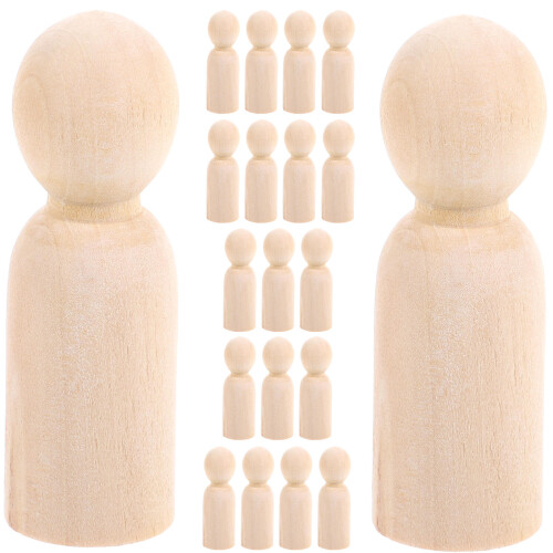 60 Stuks Peg Mini Figuren Onafgewerkt Diy Craft 1