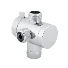 Robinet de duș cu 3 căi, construcție durabilă, design cu piuliță antiderapantă pentru potrivire universală, design modern ușor de instalat