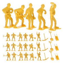 63 Pièces Miniature Ouvrier Bâtiment Figurines Réalistes Enfants