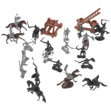 4 Sets Mini Soldatenfiguren Middeleeuwen Scènes Personen Figurines