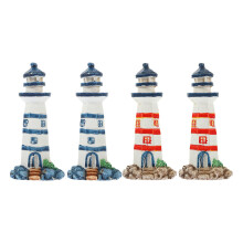 4 Unidades Miniatura Resina Decoração Tema Oceânico