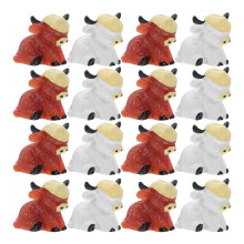 40 Pièces Mini Figurines Animaux En Résine Vache Highlands Pour Jardin
