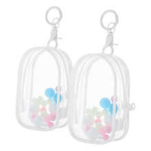 2 Unidades De Sacos Transparentes PVC Para Miniaturas Com Chaveiro