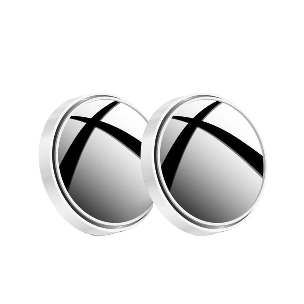 Car Blind Spot Mirror 360 Rotation Convex Adjustable Wide Angle Rainproof Brim Universal Round 9067246140533
