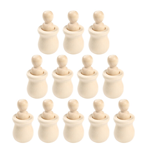 12 Legno Non Finite Per Decorare Con Perline