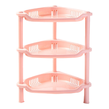 Versatile Floor Standing Organizer, Rustproof And Waterproof Plastic Storage Racks, Corner Rack with Easy Assembly for Bathroom, Kitchen, Adequate Dra