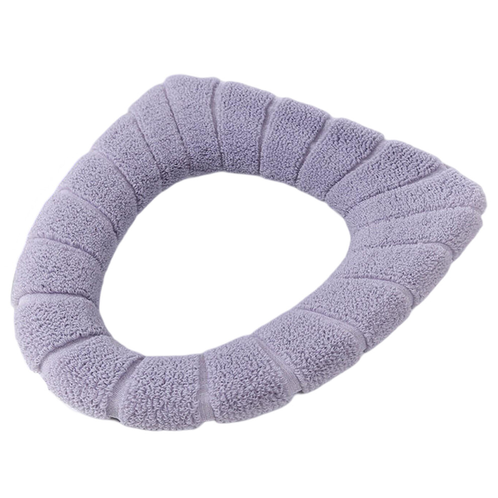 Toilet Seat Cover Warmer, Soft Warmer Toilet Seat Cushion Cover Thickened Design For Elongated Round Toilet Seats, Stretchable Washable Fiber Cloth Wi 9135470838905